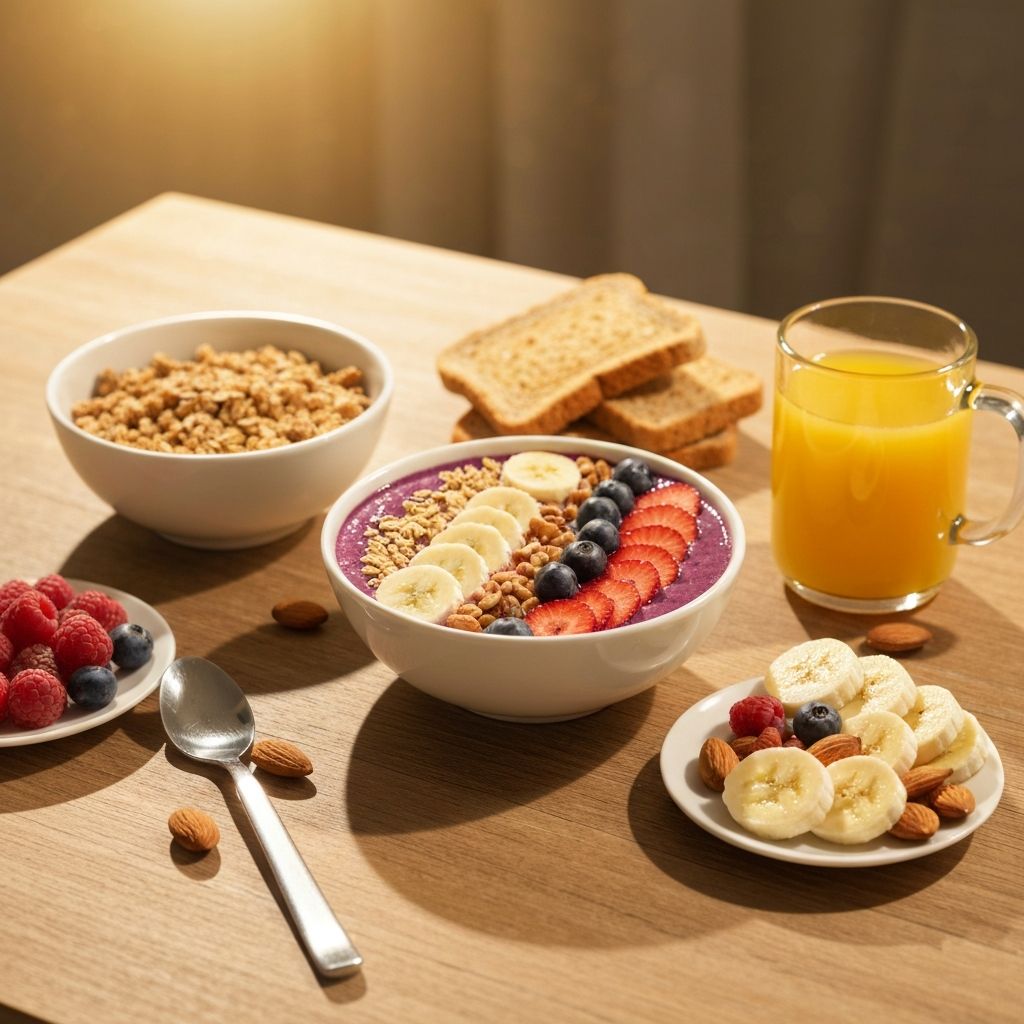 Healthy breakfast with natural foods